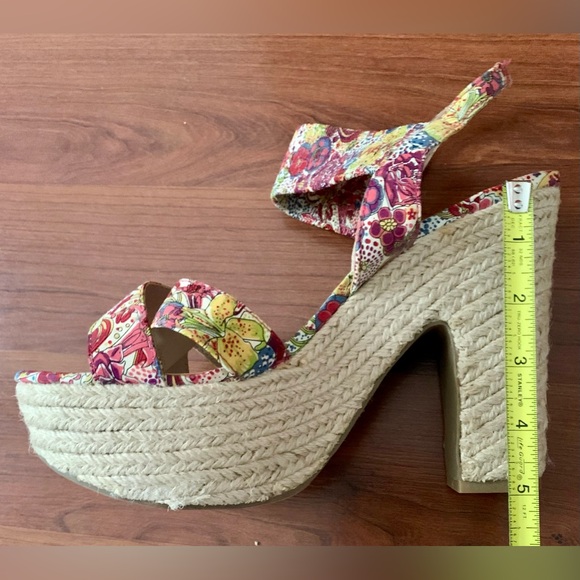 REBELS Women’s Rope Platform Sandals Beige Size 10 - Picture 7 of 8